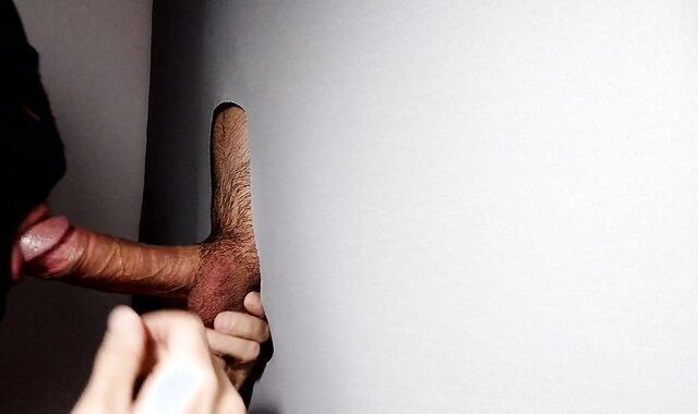 Very hot gay-for-pay hipster comes to gloryhole for the very first-ever time.