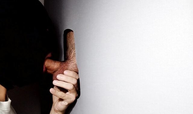 Very hot gay-for-pay hipster comes to gloryhole for the very first-ever time.