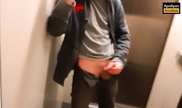 Risky Public Elevator Stroking Off - Apollyon_Incubus