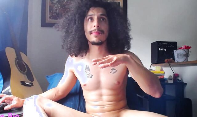 Spunking and gobbling it from a low angle