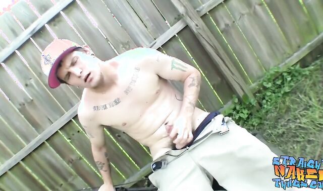 Outdoor draining session with nice man Lex Lane boink-stick