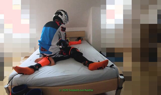 #1 Fucking in MX Gear with my 18y towheaded Bf (Ginormous Double Jizm Shot on his belly) - Part 1