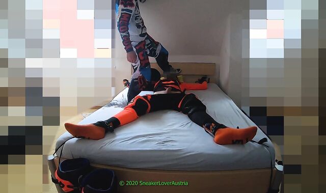 #1 Fucking in MX Gear with my 18y towheaded Bf (Ginormous Double Jizm Shot on his belly) - Part 1