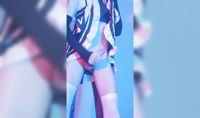 legitimate year aged femboy maid dancing Ankha Zone