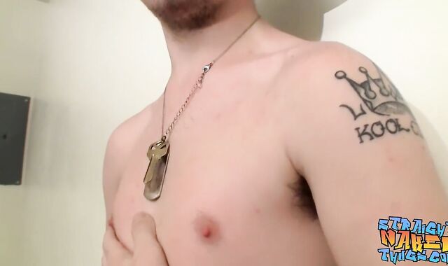 Wool Facialed thug splooges after a penis tugging solo session