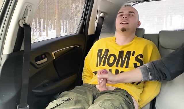 I was roped up in the car and made to jism