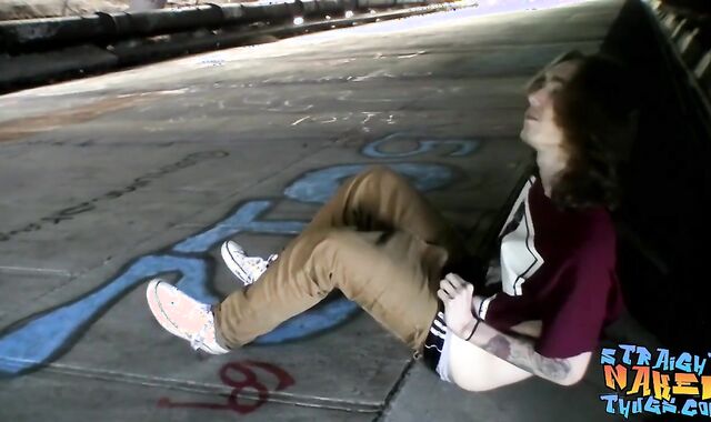 Rebel with no dishonor Sean Johansen stroking it outdoor