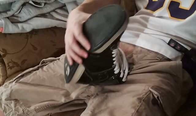 Osiris Sneakers Phat Geyser And Jism Clothed In Cargo Cut-Offs