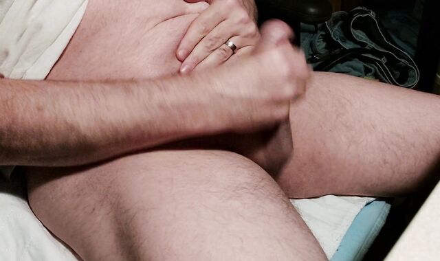 Penile Implant Inflation, Masturbation and Cumshot (solo)