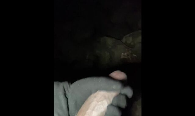 Sumptuous Phat Dark-Hued Pink Cigar Cumming & Urinating In The Woods