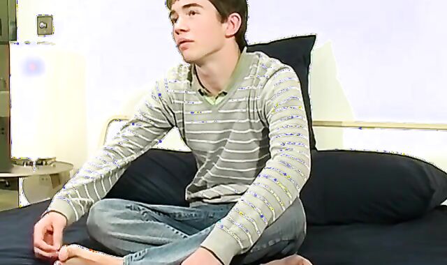 Jaw-Pulling Down British teenage CJ drizzles spunk after an interview