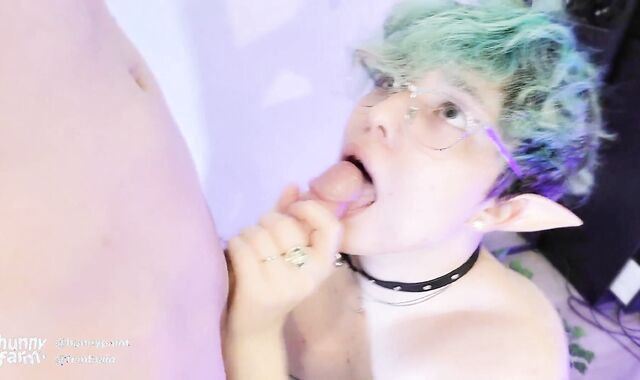 Young Femboy Elf Licks Goblin Man-Lava! TRY NOT TO SPUNK ;3