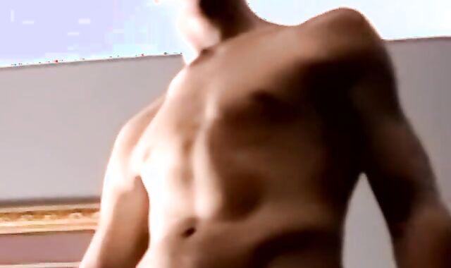 First-Timer dude fapping off and squirting a ginormous load out