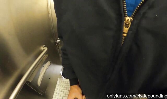 shoots a load on school-old year aged mouth in airport wc