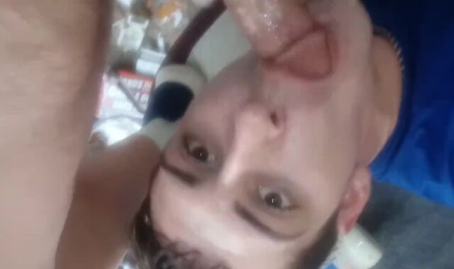 Spun Twunk fem bottom fed lucky old mans cock&cum