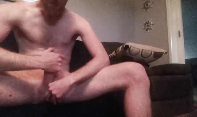 Edging my huge beefstick until I jizm in my mouth