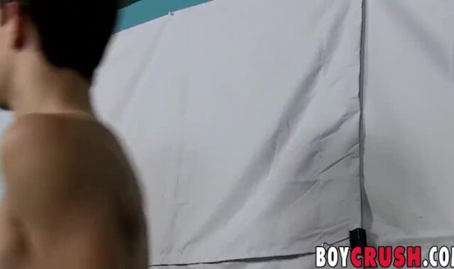 Youthfull artists paint each other in jism with their stiff-ons