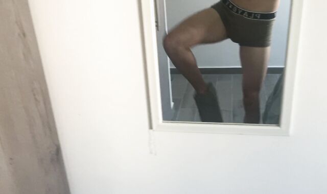 Jacking Off my Throat-Watering Beef Whistle then Jizm Shot - Young Twink