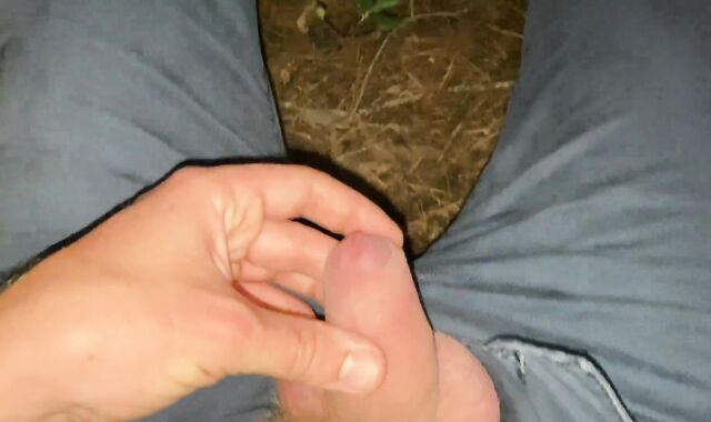 RUSSIAN STUD MASTURBATES OFF his YAM-SIZED FELLOW MEAT and SHRIEKS in the forest, AND then SHOOTS A GEYSER