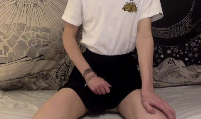 Nubile Femboy Displays off + Completes Off in Skater Micro-Skirt