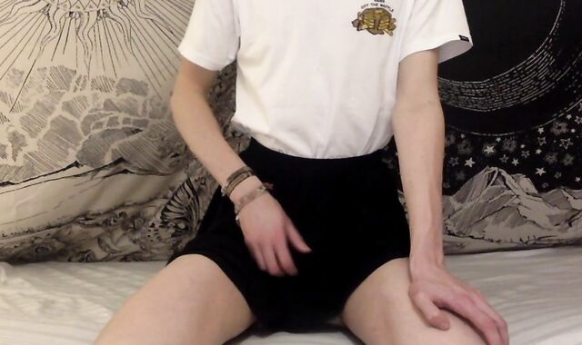 Nubile Femboy Displays off + Completes Off in Skater Micro-Skirt