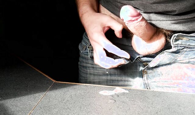 Jerking My Uncut Trouser Snake and Spunking 2 Times a Minute Apart In Jeans