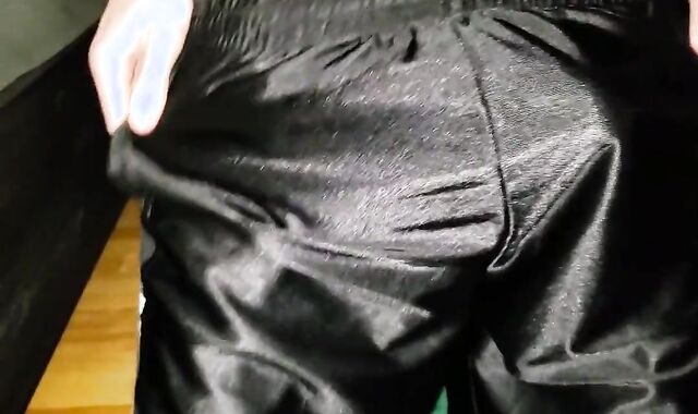 I spunk through my Nike basketball cut-offs