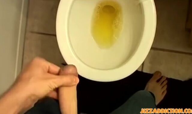 Outrageous twink is tugging his mad guy meat while naked