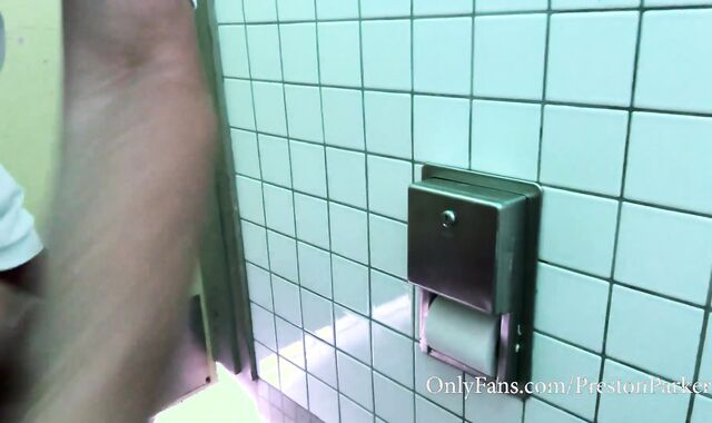 Preston Parker Shoots A Load In Public Rest Guest Room