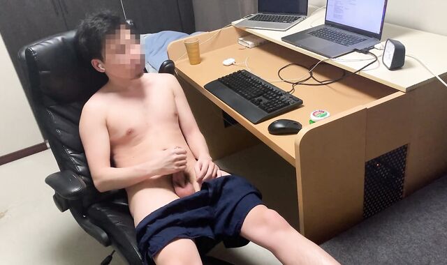 Japanese boy getting off