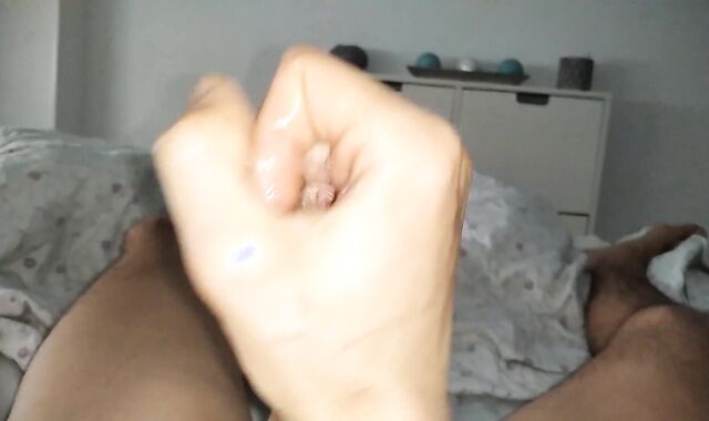 I Love Waking Up Naughty And Jerking This Enormous Stiff Weenie With Oil In The Mornings