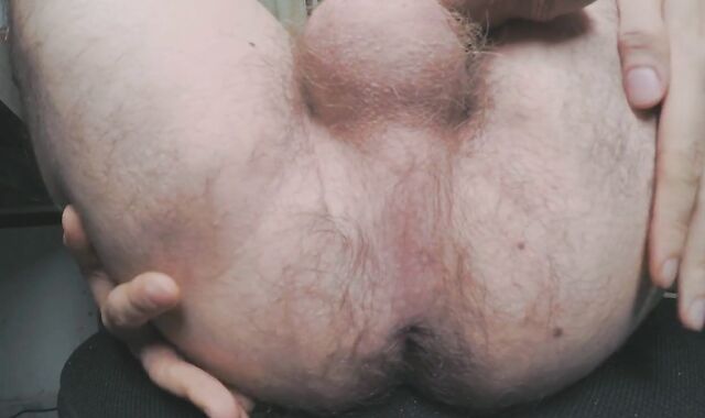 valium plays with his meaty cumbot and wool decorated bum