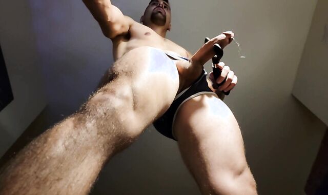 hitachi plaything causes yam-sized jism shots from folks man-meat