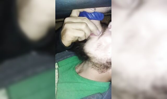 Me throating and guzzling at my fav gloryhole