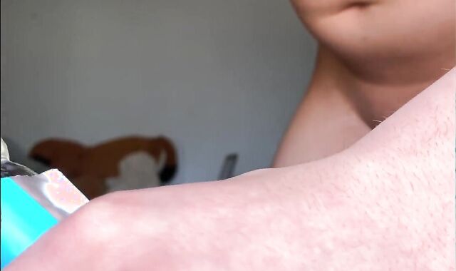 ABDL Morning fap with his fake-hard-on