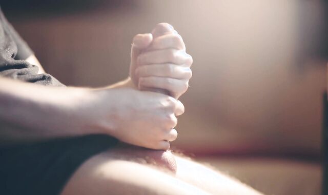 I brim my well-lubed ginormous man meat with both mitts