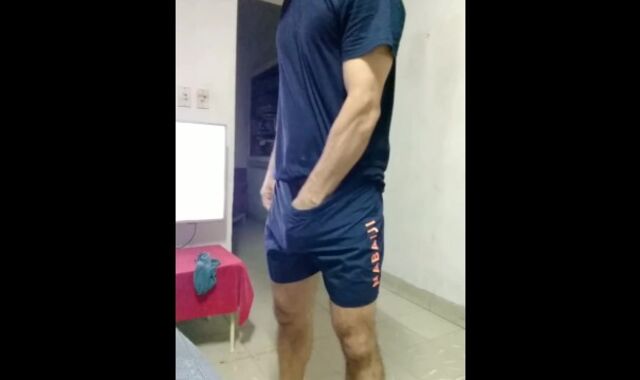 He shoots a load making a face of elation. Powerful climax face