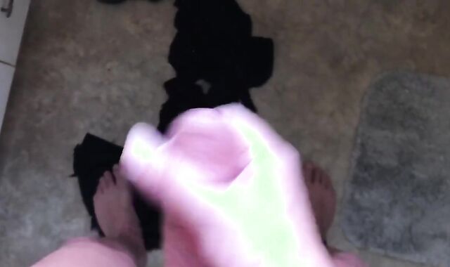 Ripping Black Lingerie Off Then Nutting On It