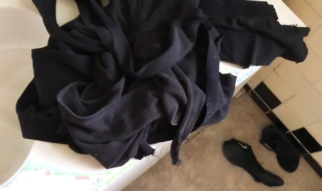 Ripping Black Lingerie Off Then Nutting On It