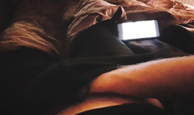 bi-curious best friend secretly masturbates off straight husband while wife is at home - almost got caught