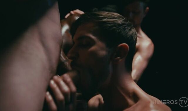 Twink Bukkake’d By Muscle Dudes