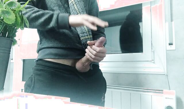 Thick Fuck-Stick Guy With His Scarf, He Is Cold And He Masturbates Off And Finishes Off To Get Super-Fucking-Hot