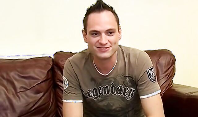 UK fellow Josh S showcases off his hefty trouser snake while jacking