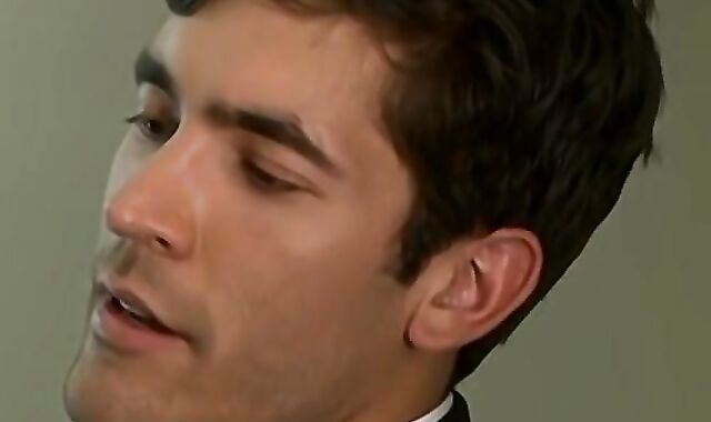 Suited yam-sized teddies deep-throat a successful stud sloppily until he can spunk