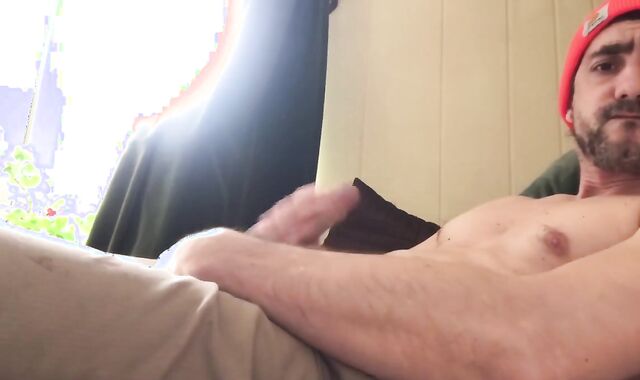 Bulky fag man wanking a gigantic uncut load after work @ONLYFANS/JULIANWOLFGANG