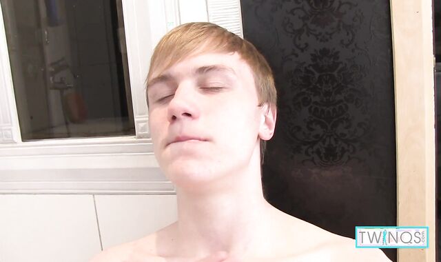 Tasty Silver-Ash-Blonde Twunk Liam Jerks And Blows A Blast In The Shower!