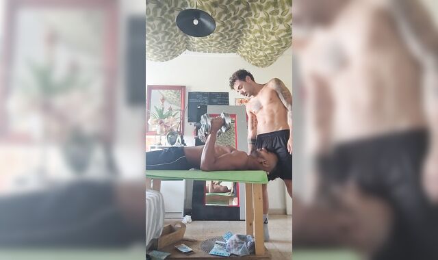 During training I pulverize his throat and pack it with spunk