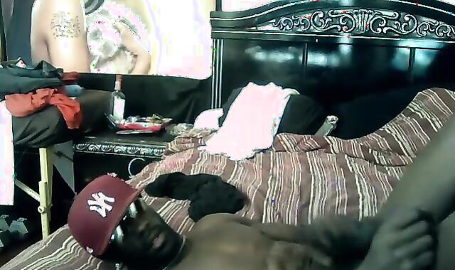 stroking that HUGE EBONY CHISEL till catching this pouch on my chest