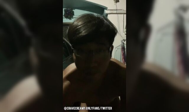 Asian man display in front of mansion