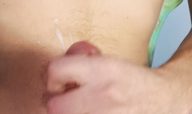 Supah-Sizzling Meatpipe Close Up Masturbation, Intense and Messy Jizm Shot